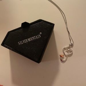 Silver Necklace Music Note